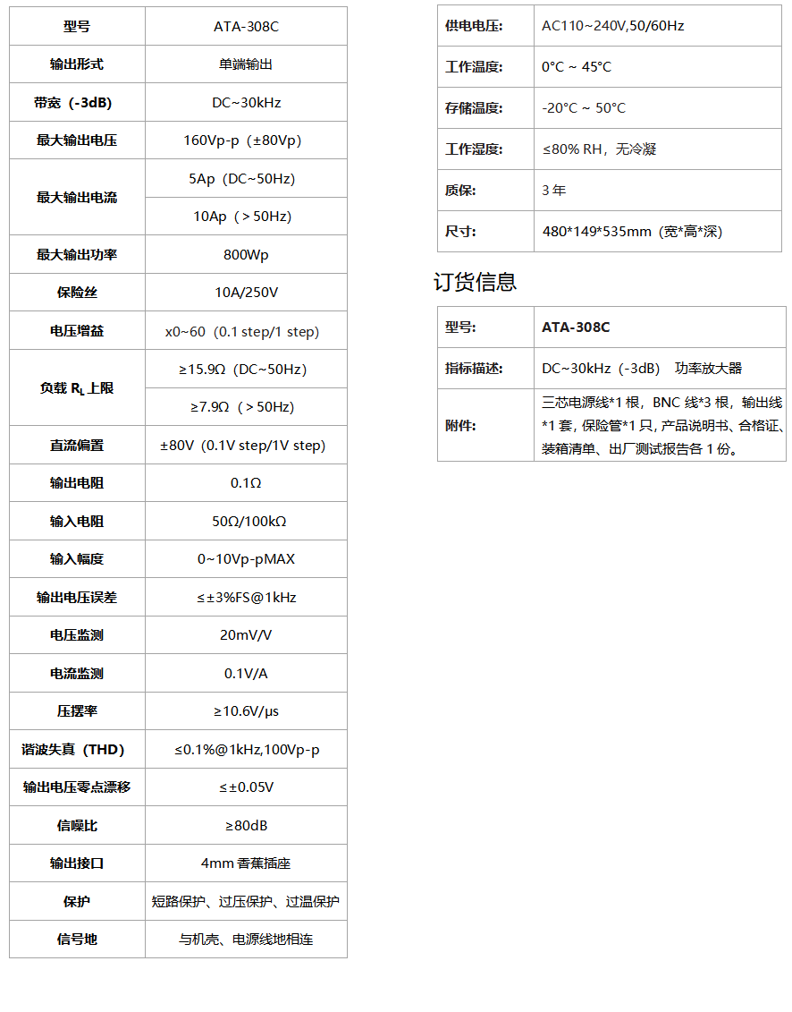 ATA-308C功率放大器(图1)