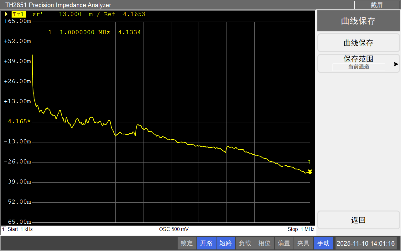 同惠TH2851-130阻抗分析仪介电常数测试方案（丝素蛋白膜、PDMS相关材料）(图7)