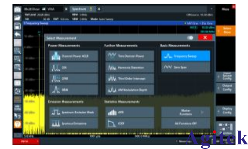 R&S®ZNL矢量网络分析仪结合网络分析和频谱分析进行放大器特性测量(图4)