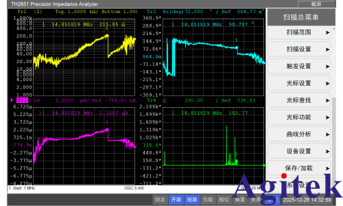 阻抗分析仪TH2851+CS-4电感值（频响）测试(图13)