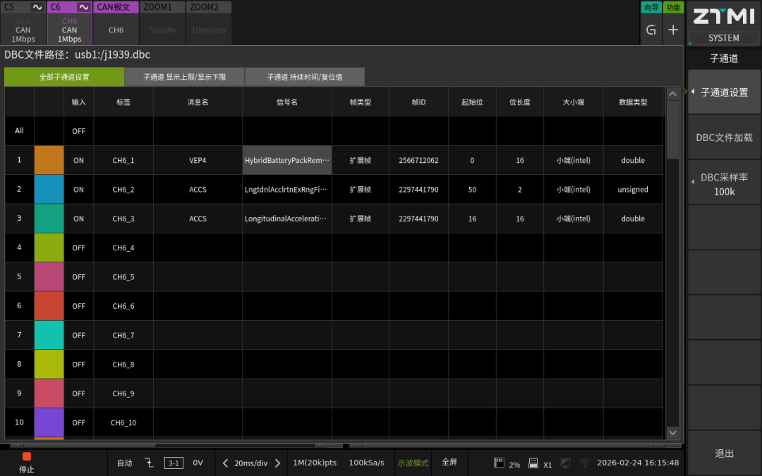 一台ZDL示波记录仪能覆盖多少CAN总线测试需求?(图7) 一台ZDL示波记录仪能覆盖多少CAN总线测试需求?(图7)